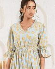 Blue Marigold Tie Dress