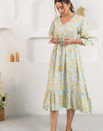 Blue Marigold Tie Dress