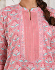 Pink Blue Sequins Suit Set