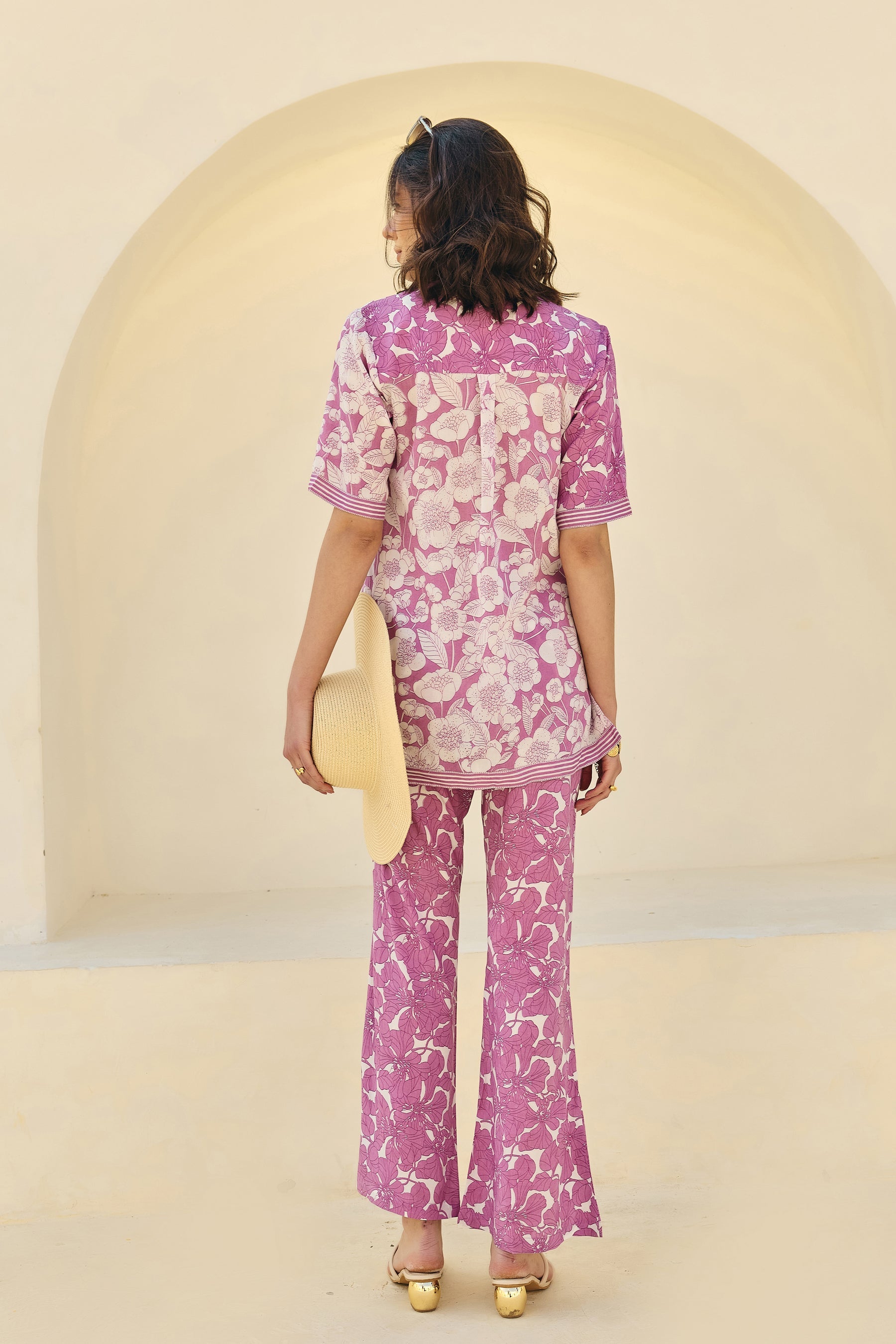 Purple Floral Oversized Co-ord Set