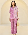 Purple Floral Oversized Co-ord Set
