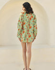 Green Floral Shorts Co-ord Set