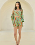 Green Floral Shorts Co-ord Set
