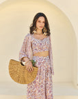 Peach Skirt Co-ord Set