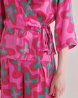 Pink Abstract Tie Co-ord Set