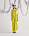 Green Sleeveless Gathered Co-ord Set
