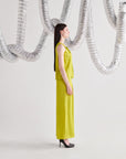Green Sleeveless Gathered Co-ord Set