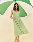 Green Stripes Bikini Cover-Up