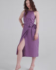 Amethyst Tie Midi Dress