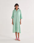 Aqua Jungle Gym Long Shirt Dress
