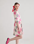 White Ray Tiered Short Dress