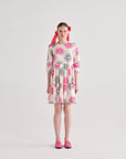 White Ray Tiered Short Dress