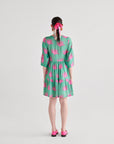 Green Leaf Tiered Short Dress