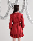 Red Short Frill Dress