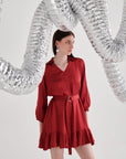 Red Short Frill Dress