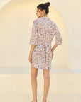 Peach Tie Shirt Dress