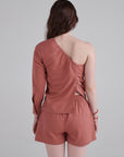 Autumn Blaze One-Shoulder Co-ord Set