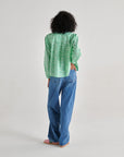 Aqua Spinner Gathered Shirt