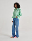 Aqua Spinner Gathered Shirt