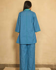 Blue Jacket Co-ord Set