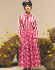 Stripes Floral Skirt Set