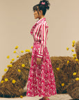 Stripes Floral Skirt Set