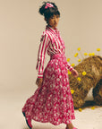 Stripes Floral Skirt Set