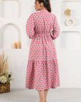 Pink Lay Tie-Up Dress