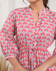Pink Lay Tie-Up Dress