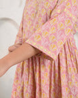 Peach Floral Dress