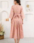 Peach Floral Dress