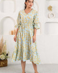 Blue Marigold Tie Dress