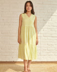 Green Flora Midi Dress