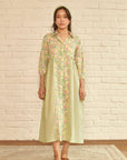 Green Daisy Midi Dress