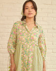 Green Daisy Midi Dress