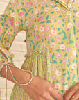 Green Daisy Midi Dress