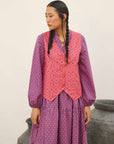 Purple Tiered Jacket Dress