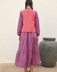 Purple Tiered Jacket Dress