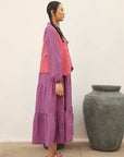 Purple Tiered Jacket Dress