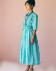 Blue Tie Midi Dress