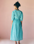 Blue Tie Midi Dress