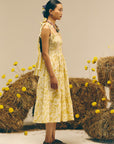 Yellow Smocked Long Dress