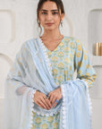 Blue Lace Kota Dupatta