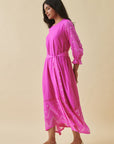 Pink Bandhani Straight Dress