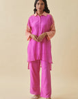 Pink Bandhani Scallop Co-ord Set
