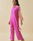 Pink Bandhani Scallop Co-ord Set