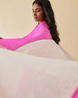Pink Embroidered Dupatta