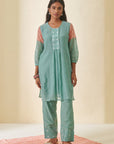 Teal Dobby Pant