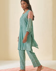 Teal Dobby Pant