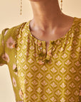 Green Mehendi Jaal Suit Set